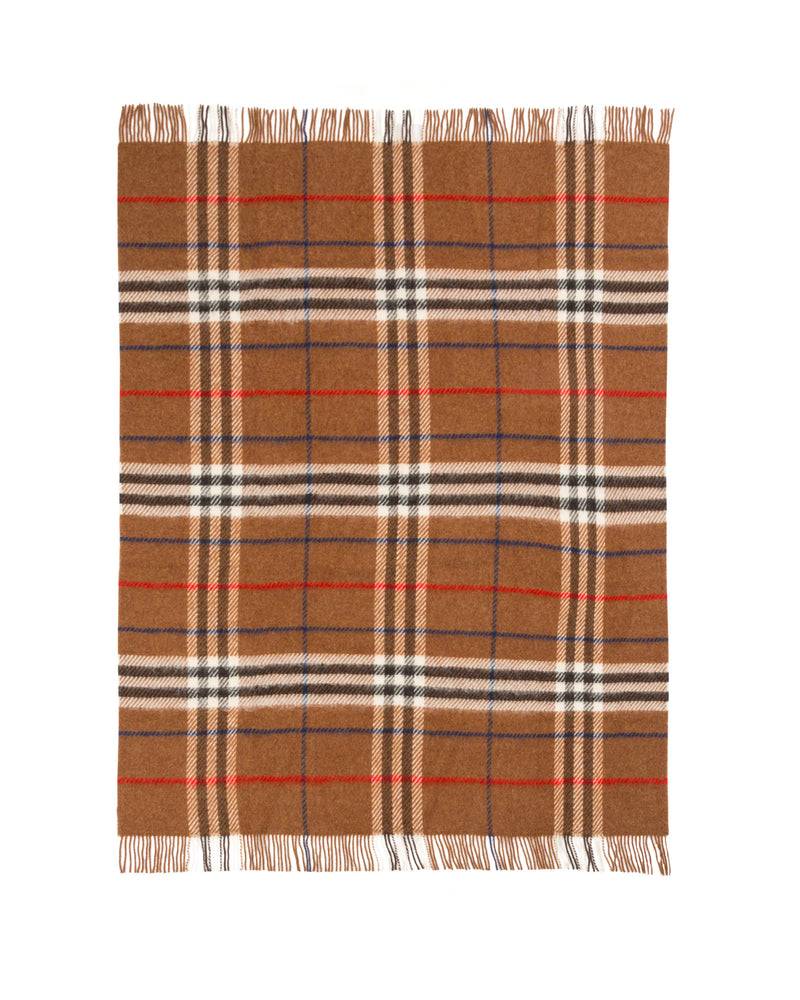 Lanerossi Rossi Check plaid in pura lana Consegna Veloce