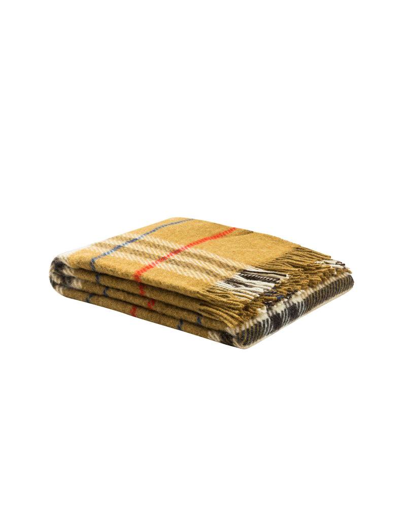 Lanerossi Rossi Check plaid in pura lana Consegna Veloce