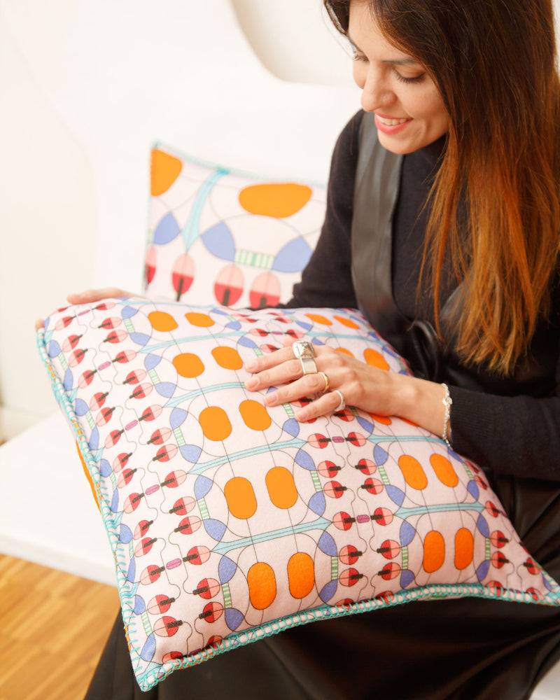 Lanerossi Campanule plaid e cuscino by Elena Salmistraro Nuova