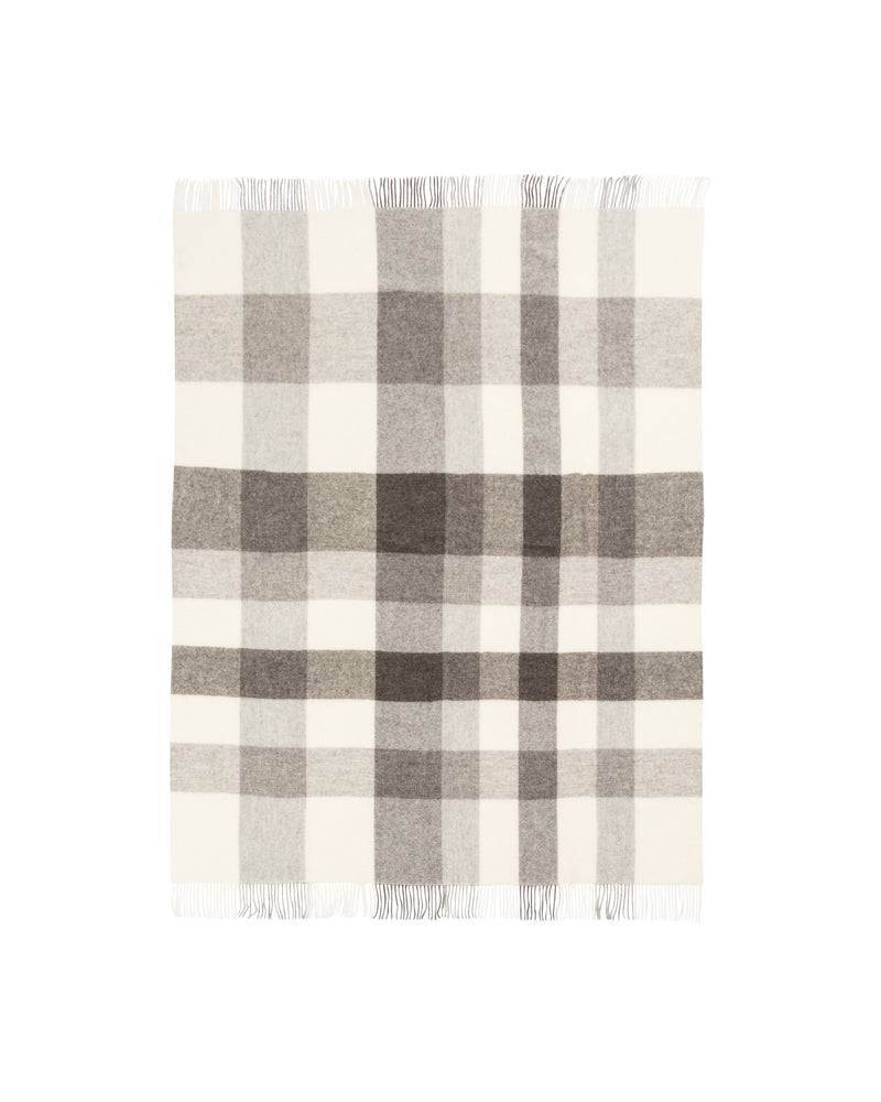Lanerossi Natural Check plaid in pura lana vergine Vendita