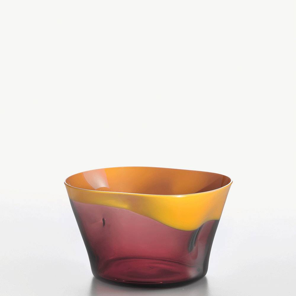Masonmoretti Small Bowl Dandy Sunflower Yellow Purple