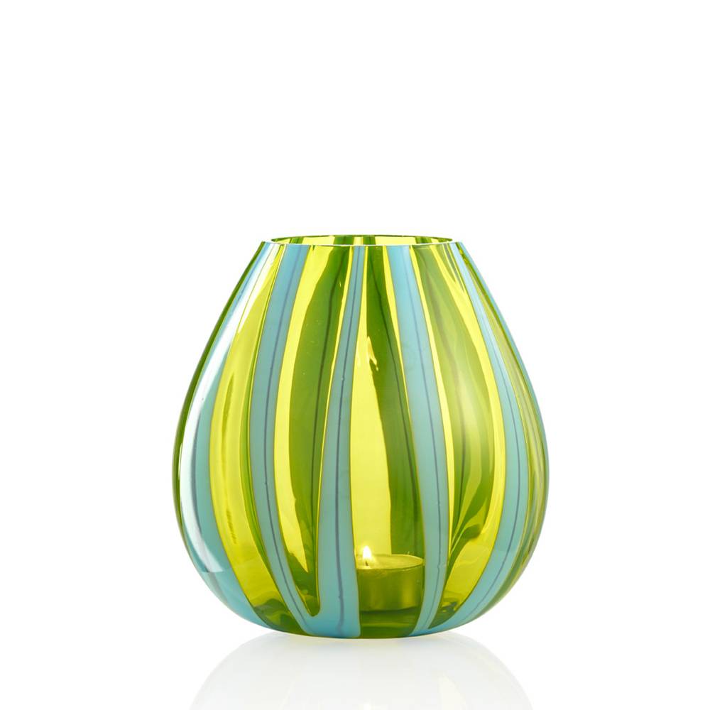 Masonmoretti Candle Holder String Large Light Blue Acid Green Saldi Di Fabbrica