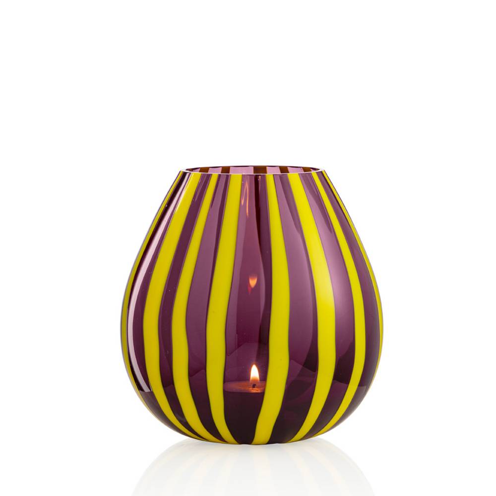Masonmoretti Candle Holder String Large Sunflower Yellow Purple In Saldo