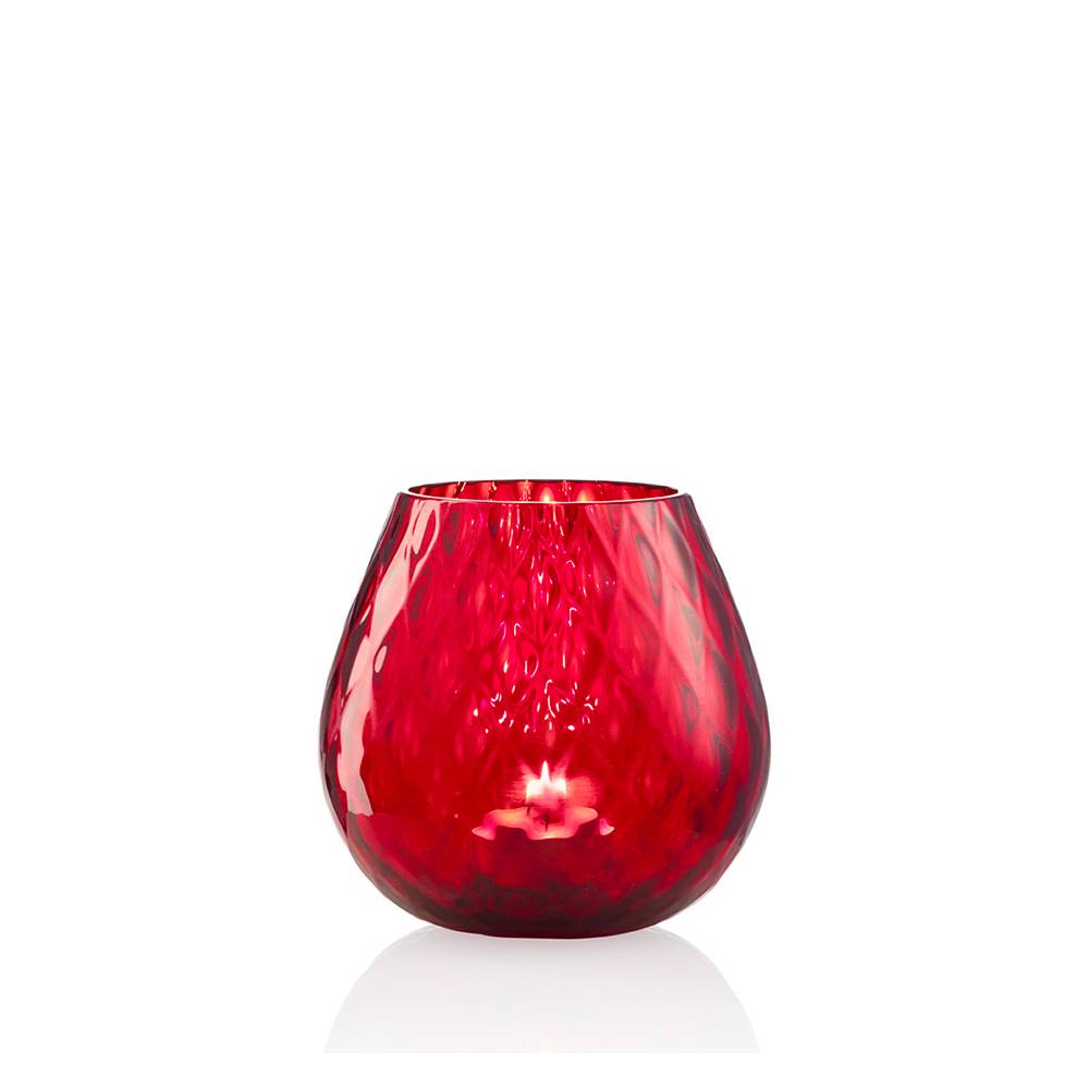 Masonmoretti Candle Holder Macramè Medium Red Offerta Giorno del Papà