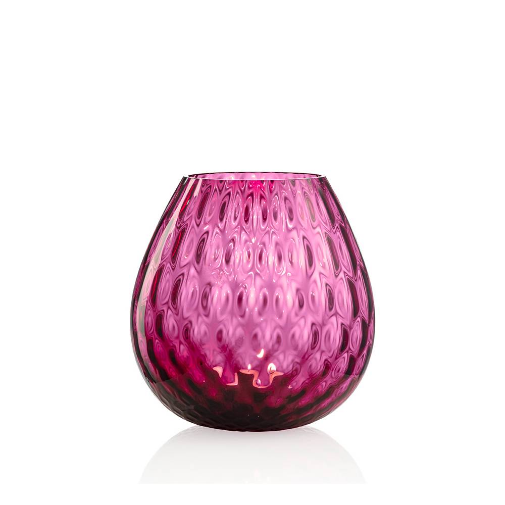 Masonmoretti Candle Holder Macramè Large Ruby Red