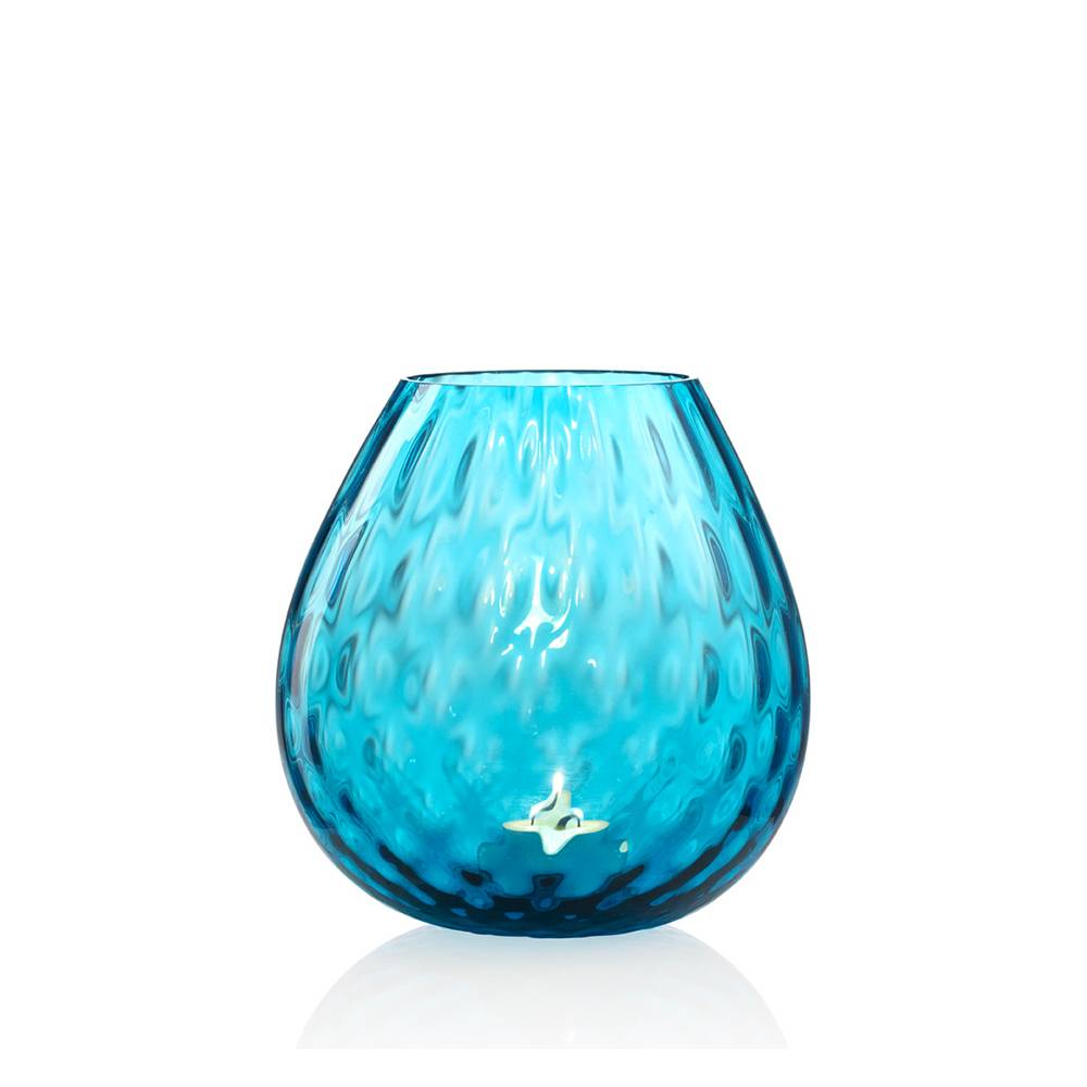 Masonmoretti Candle Holder Macramè Large Turquoise Offerta temporanea