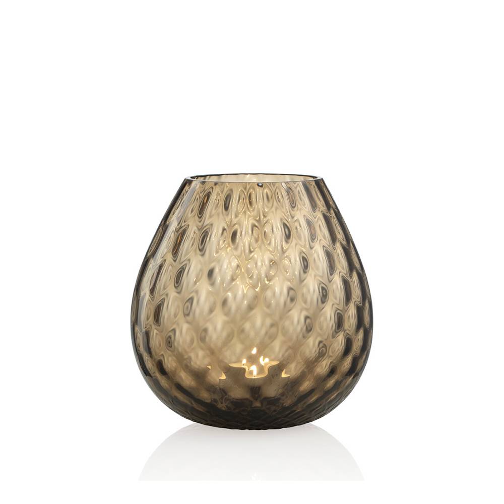 Masonmoretti Candle Holder Macramè Large Brown