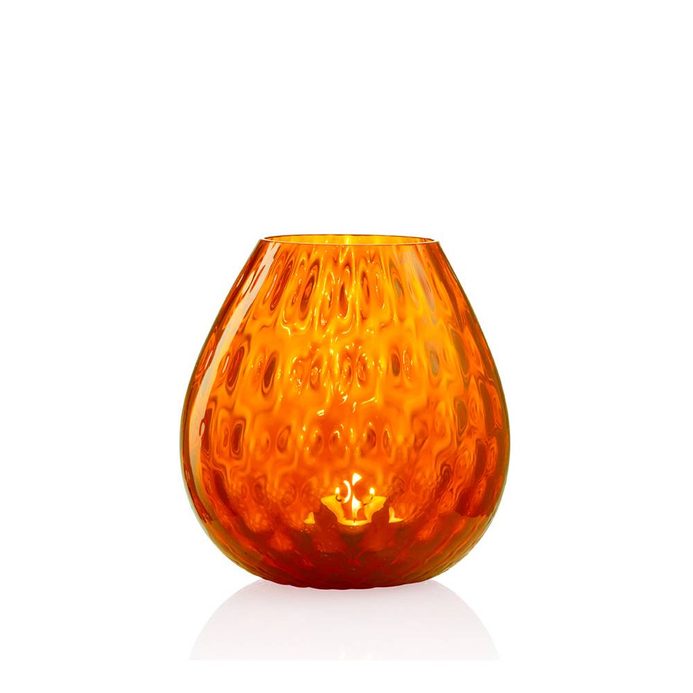 Masonmoretti Candle Holder Macramè Large Orange Offerte speciali