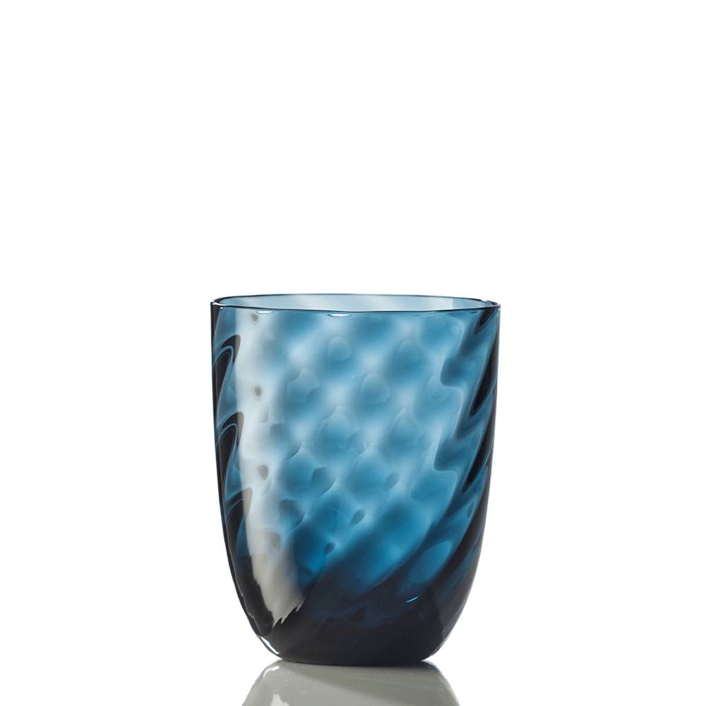 Masonmoretti Water Glass Optic Twisted Air Force Blue