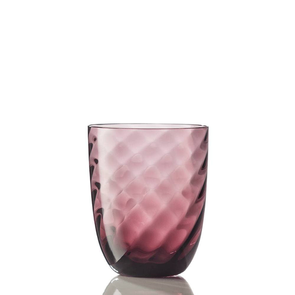 Masonmoretti Water Glass Optic Twisted Violet Sconti questo mese