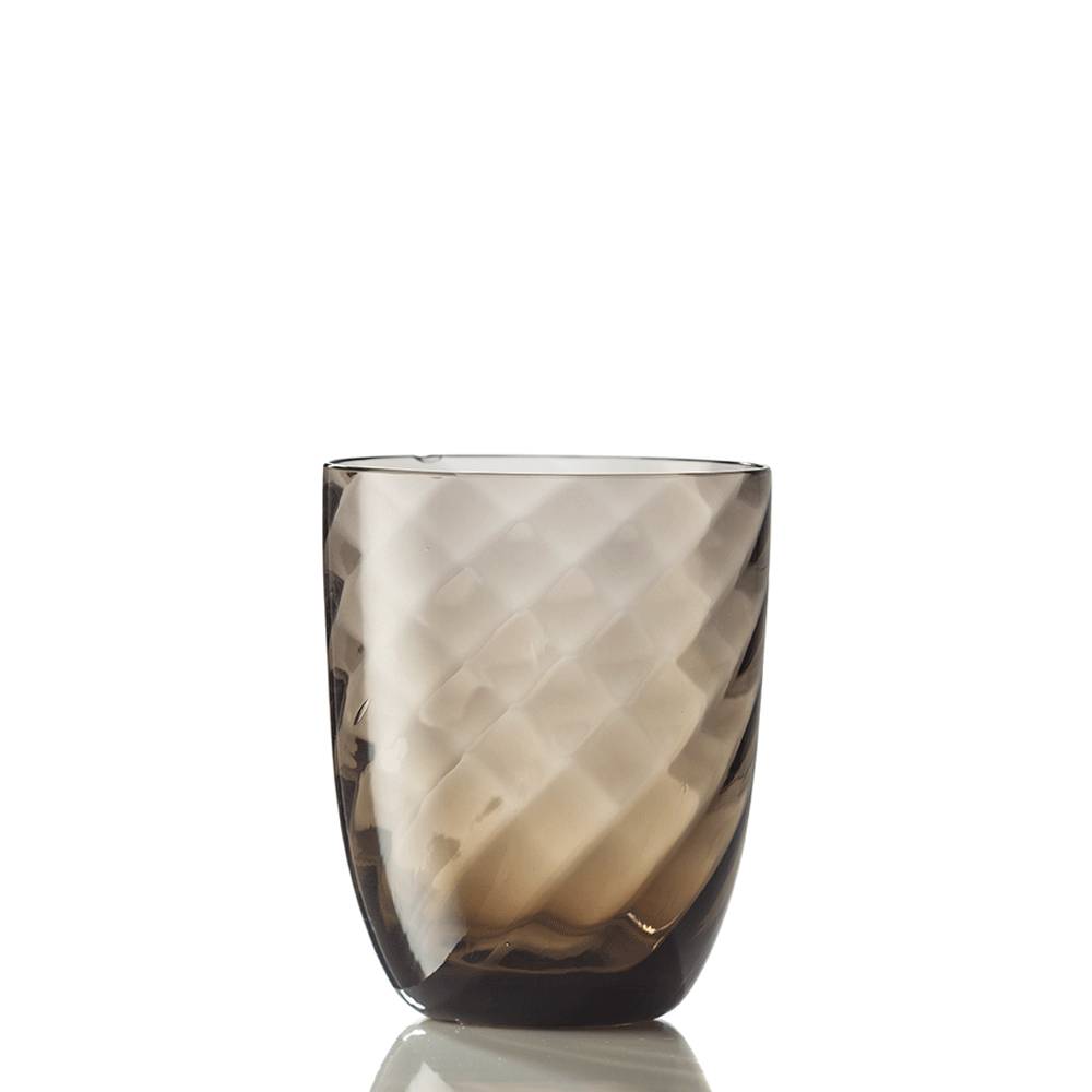 Masonmoretti Water Glass Optic Twisted Brown 2025
