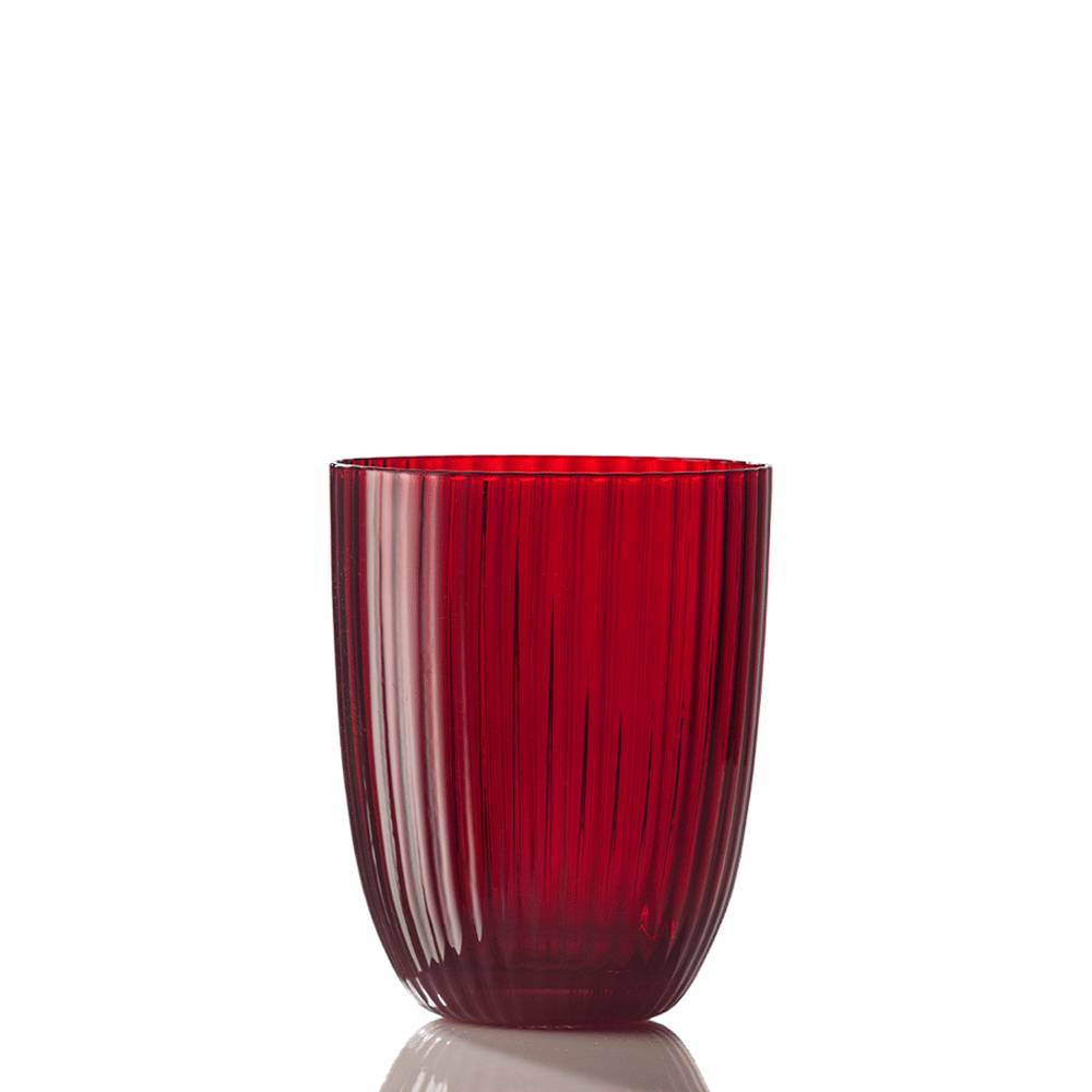 Masonmoretti Water Glass Idra Striped Red Shopping Online