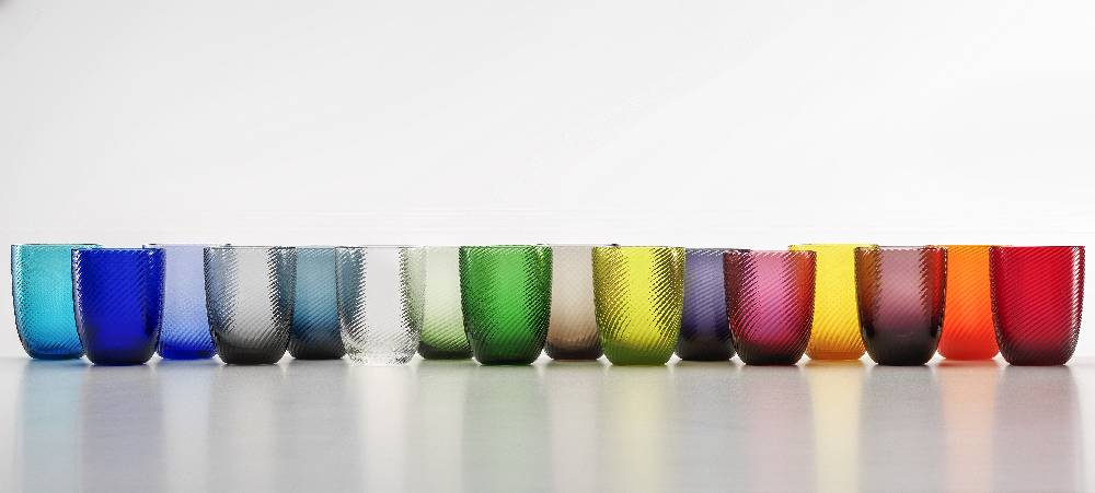 Masonmoretti Set of 16 Idra Tumblers, Torsé Collection Vendite Flash