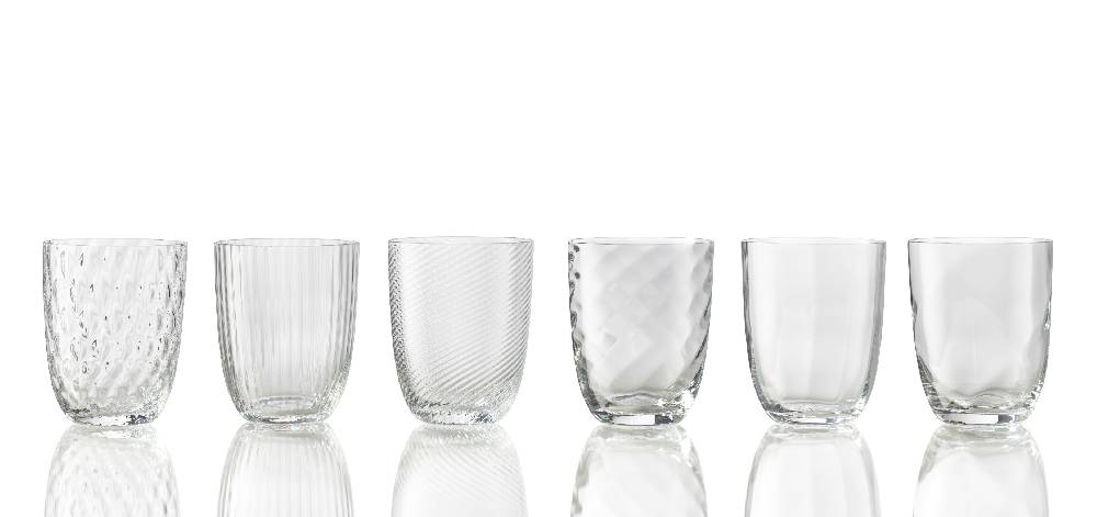 Masonmoretti Idra Set of 6 Water Glasses - Clear Negozio