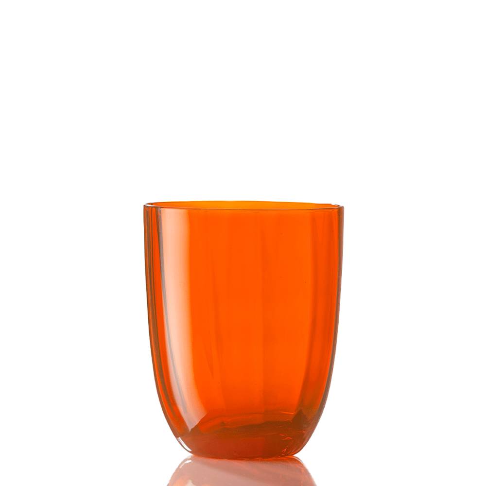 Masonmoretti Water Glass Idra Optic Orange Comprare a buon mercato