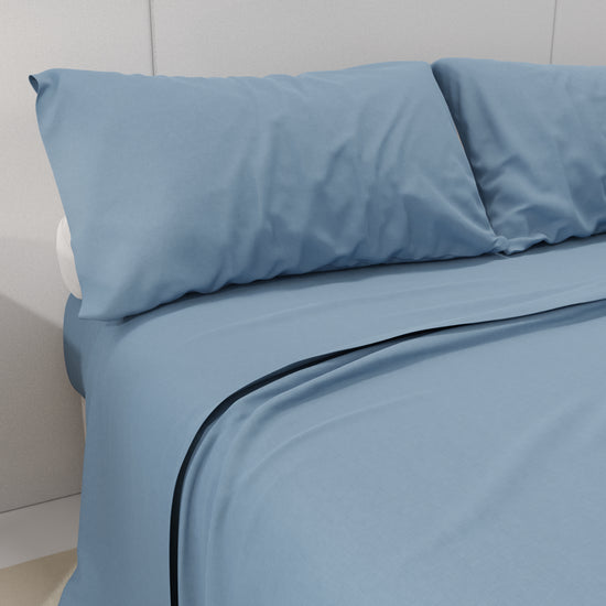 PETTI Lenzuola Percalle, Lenzuola Matrimoniali Cotone Azzurro Outlet