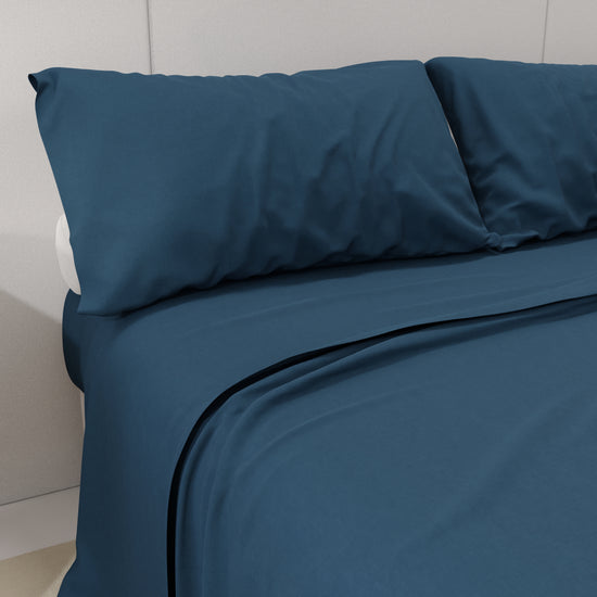 PETTI Lenzuola Percalle, Lenzuola Matrimoniali Cotone Blu Marino Offerte