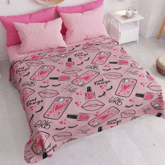 PETTI Copriletto Estivo, Coperta Leggera, Lenzuola Copriletto Lipstick Rosa Vendita Calda