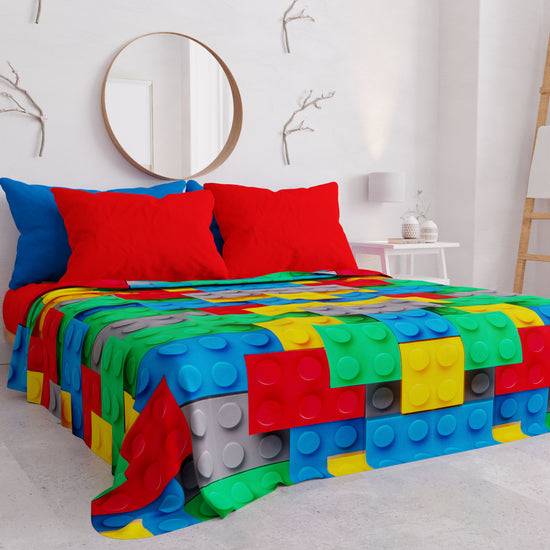 PETTI Copriletto Estivo, Coperta Leggera, Lenzuola Copriletto, Mattoncini Vendite Flash