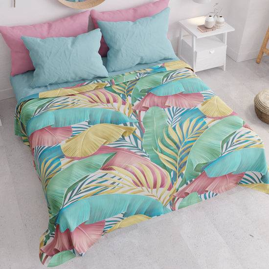 PETTI Copriletto Estivo, Coperta Leggera, Lenzuola Copriletto, Tropical Multicolor Italy