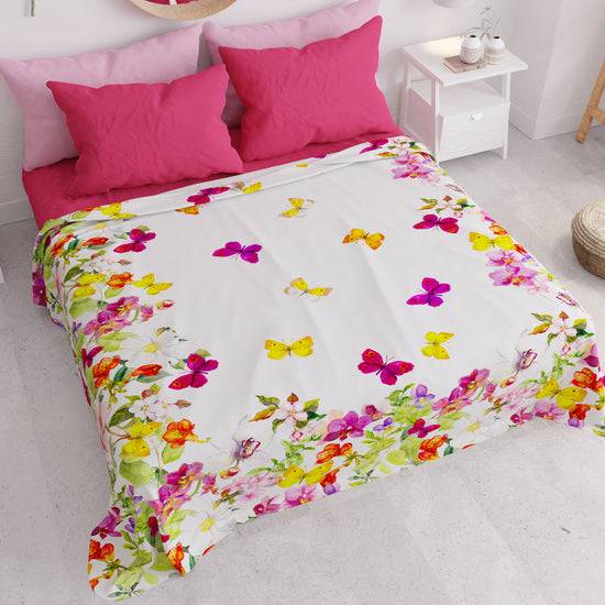 PETTI Copriletto Estivo, Coperta Leggera, Lenzuola Copriletto Farfalle Promozione