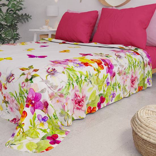 PETTI Copriletto Estivo, Coperta Leggera, Lenzuola Copriletto Farfalle Promozione