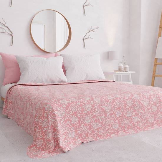 PETTI Copriletto Estivo, Coperta Leggera, Lenzuola Copriletto, Pizzo Rosa Fino Al -60%