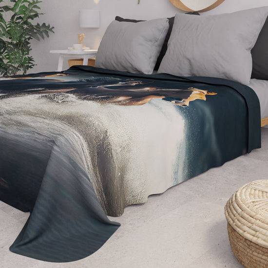 PETTI Copriletto Estivo, Coperta Leggera, Lenzuola Copriletto, Horses Presa