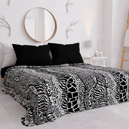 PETTI Copriletto Estivo, Coperta Leggera, Lenzuola Copriletto, Animalier Zebrato Economico