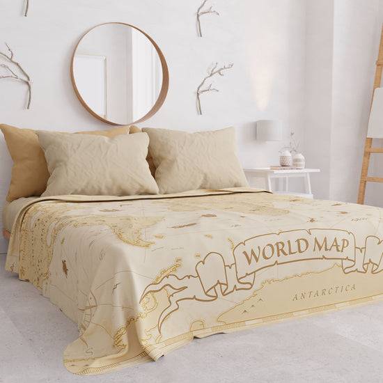 PETTI Copriletto Estivo, Coperta Leggera, Lenzuola Copriletto, World Beige In Vendita