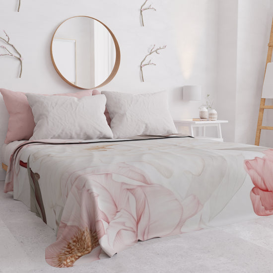 PETTI Copriletto Estivo, Coperta Leggera, Lenzuola Copriletto Peonia Saldi