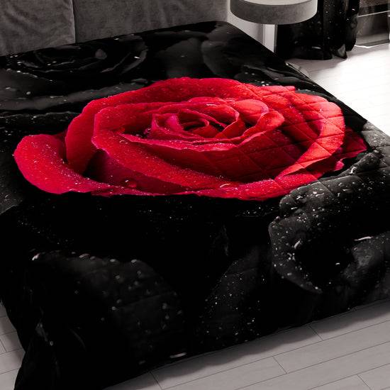 PETTI Trapuntino Copriletto Primaverile Autunnale in Stampa Digitale Black Roses Acquista Ora