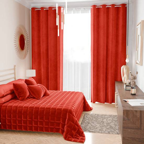 PETTI Trapuntino Copriletto Primaverile Autunnale in Velluto Double Face Rosso Novità