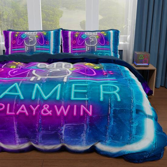PETTI Copripiumino Matrimoniale, Singolo, Una Piazza e Mezza, Gamer Online