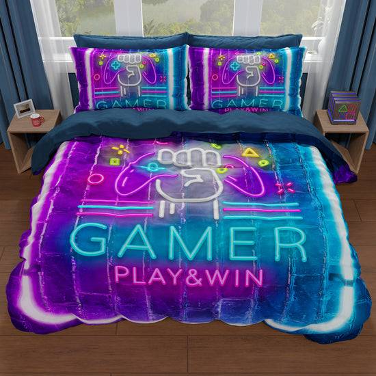 PETTI Copripiumino Matrimoniale, Singolo, Una Piazza e Mezza, Gamer Online