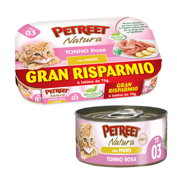 Bauzaar Petreet Natura Cat Maxi Scorta 6x70 gr Economico