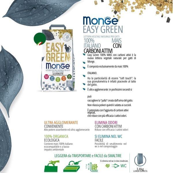 Bauzaar Lettiera vegetale Monge Easy Green con Carboni Attivi Saldi Di Fabbrica