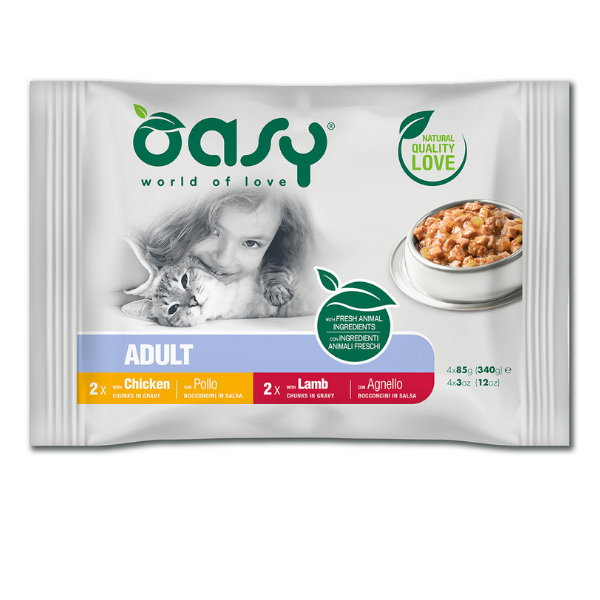 Bauzaar Oasy Multipack Adult Bocconcini in salsa 4 x 85 gr Vendita calda