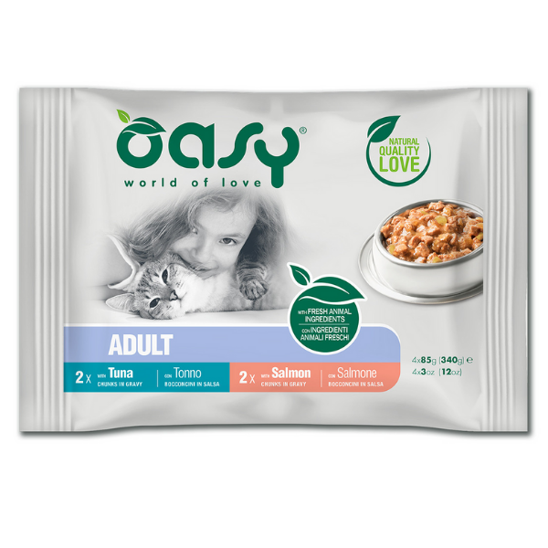 Bauzaar Oasy Multipack Adult Bocconcini in salsa 4 x 85 gr Vendita calda