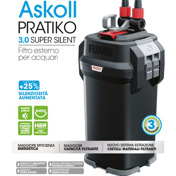 Bauzaar Filtro esterno per Acquari Pratiko 3.0 Super Silent Askoll Prezzo Ridotto