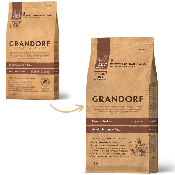 Bauzaar Grandorf Dog Adult Medium/Maxi Grain Free Anatra e Tacchino Offerte