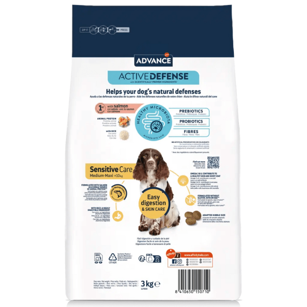 Bauzaar Advance Adult Active Defence Medium/Maxi Salmone e Riso Qualità