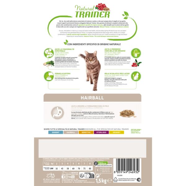 Bauzaar Natural Trainer Hairball Adult con Pollo Fresco Qualità