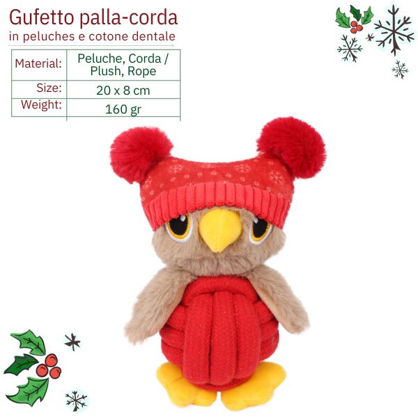 Bauzaar Peluche palla in corda Gufetto Ferribiella Sconto