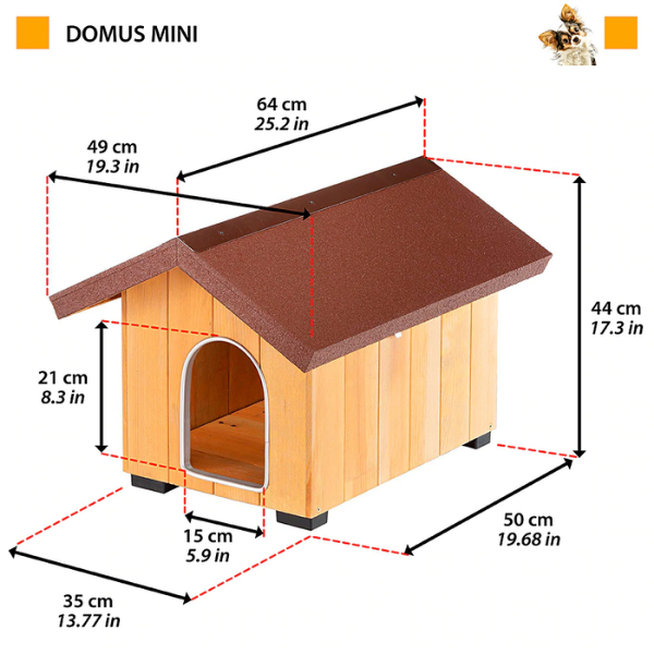 Bauzaar Cuccia per cani da esterno in legno Domus Ferplast Outlet