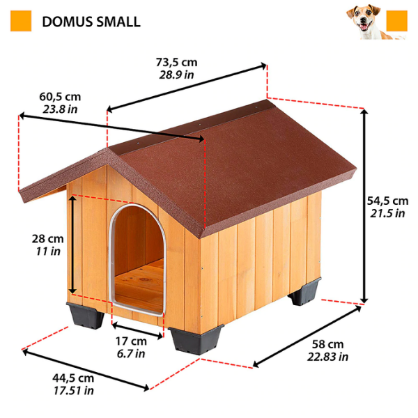 Bauzaar Cuccia per cani da esterno in legno Domus Ferplast Outlet