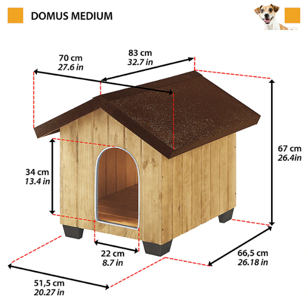 Bauzaar Cuccia per cani da esterno in legno Domus Ferplast Outlet