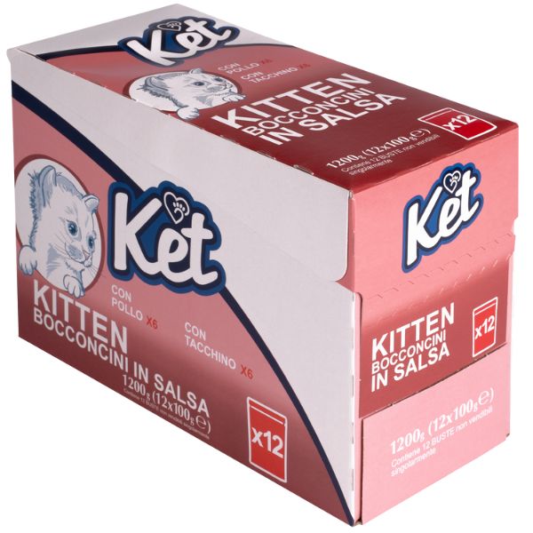 Bauzaar Ket Kitten Bocconcini in salsa multipack 12x100 gr Offerta Giorno del Papà