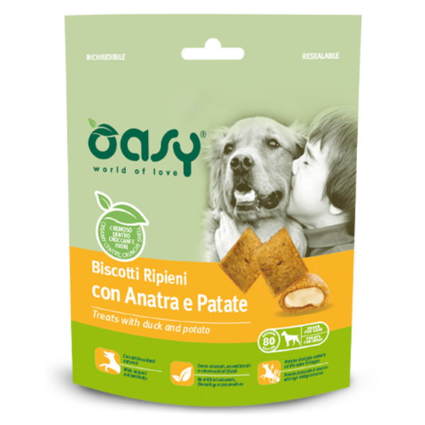 Bauzaar Oasy Dog Biscotti Ripieni 80 gr Fino al 65% di sconto