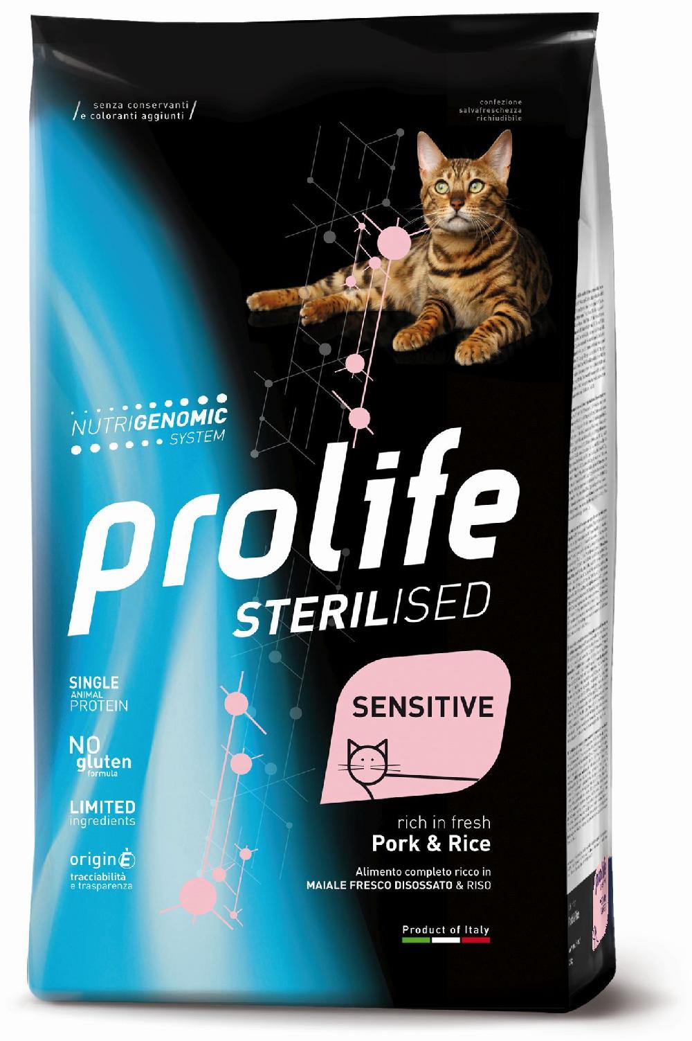 Bauzaar Prolife Sterilised Gatto Sensitive Maiale e Riso Solo un giorno rimasto